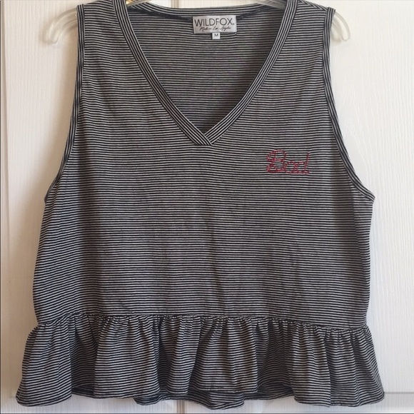 Wild fox “Ba striped peplum to Size M - Picture 1 of 6